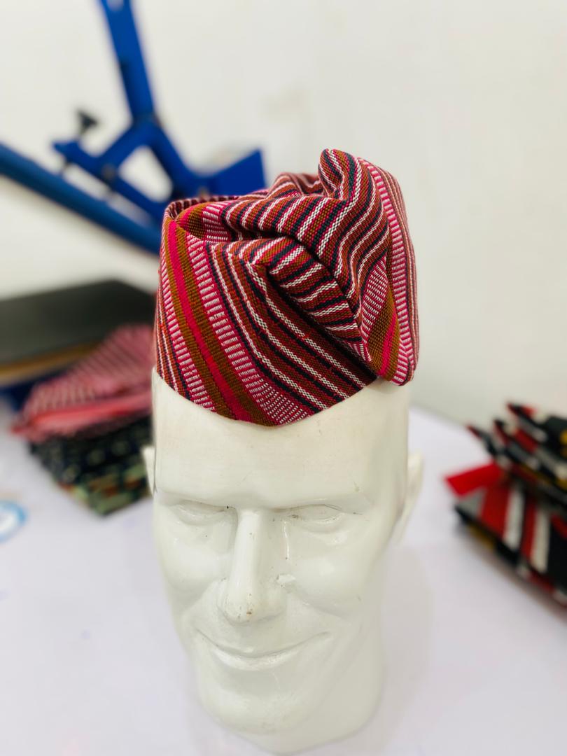 Premium Fila Cap-red white and black stripe - Image 2