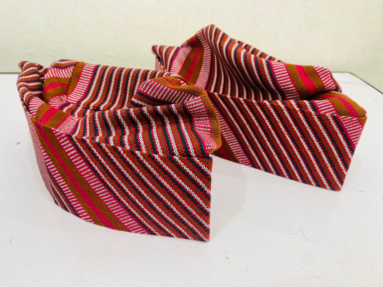 Premium Fila Cap-red white and black stripe - Image 3